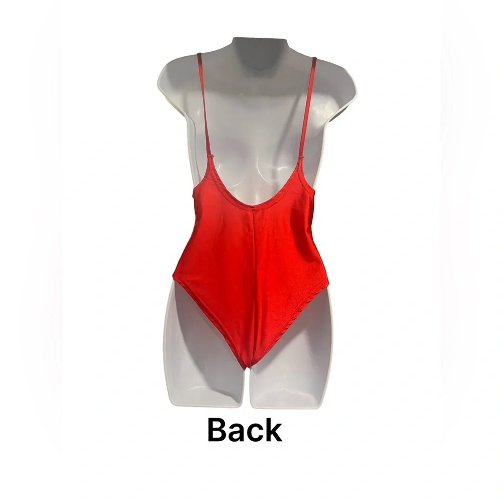 Women Red “Bae Watch” Swimsuit. Size Large. Good Condition. - Picture 5 of 9